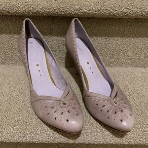 Anthropologie BIVIEL Leather Heel Pumps NIB - Ibiza Fango (Lavender) - EU 41